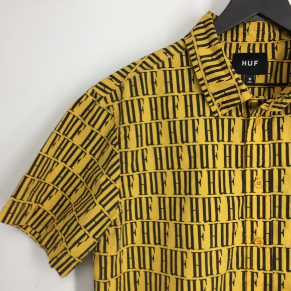 HUF Night Market All Over Logo Repeat Print Shirt - Picture 3 of 7